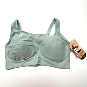Shapermint Everyday Comfort Straps Wireless Shaping Bra #10024  Seafoam Wm Sz Lg